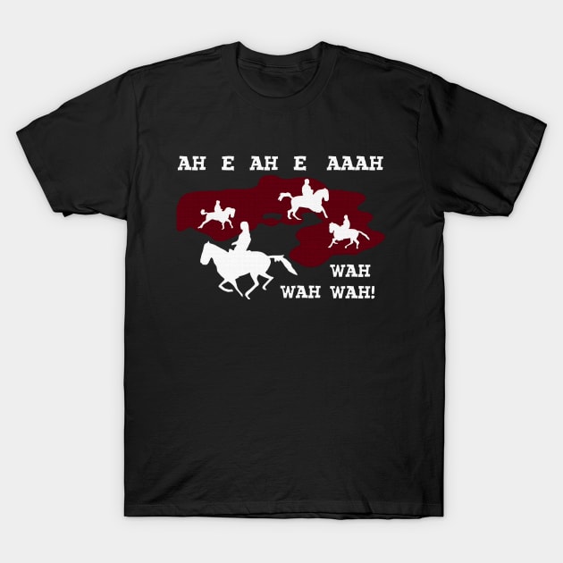 The Good the Bad and the Ugly - Theme Music Horses Montage T-Shirt by vintage-art